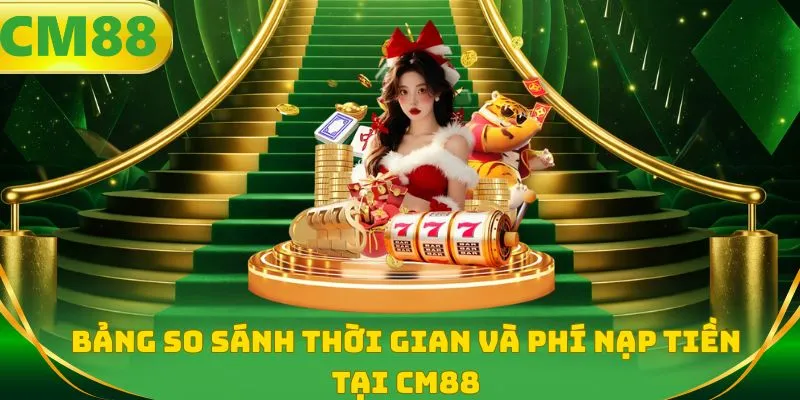 Bảng so sánh thời gian và phí nạp tiền tại CM88